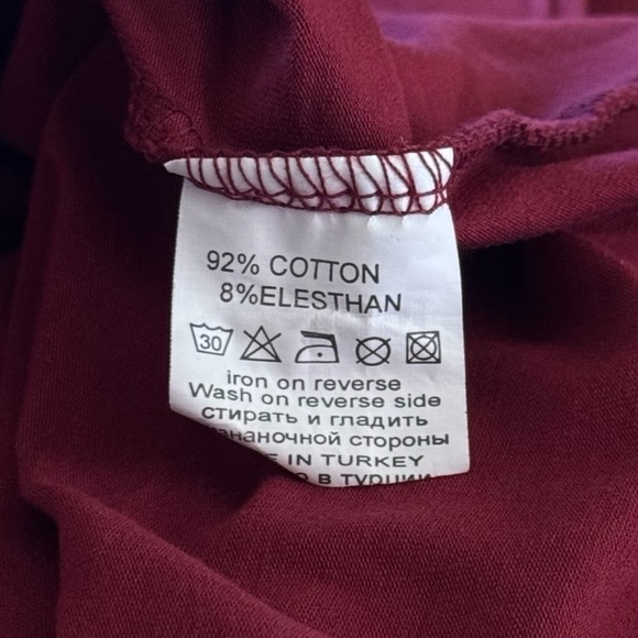 Lagos Wine Red “Live Free” Three Dimensional Artsy Grunge Tee Women’s XL - Picture 7 of 9